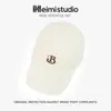 26 Bonés de Beisebol Bordados Estilo Coreano Novos para Mulheres, Chapéus com Aba Macios para Moda Primavera e Verão que Fazem o Rosto Parecer Menor, Chapéus Estilo Coreano