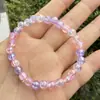 Pulsera colorida de cuentas AB para niñas, linda pulsera de corazón de cuentas acrílicas y pulsera de flor