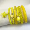 Pulsera Elástica de Cuentas de Arroz Bohemio Multicapa Transfronteriza Europea y Americana Set de Pulseras para Mujer de Color Contrastante de Nicho