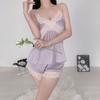 Bedmu 2024 Novo Conjunto de Pijama Sexy Camisola de Alça de Seda Gelo Cuidado Popular na Internet Desejo Puro Roupa de Casa 543
