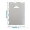 Rascador de Crema para Pastel de Acero Inoxidable Peine Decorador Lateral Espátula Dentada Herramientas de Horneado Transfronterizas Utensilios de Decoración Fábrica