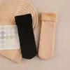 Meias de Neve de Cor Sólida para Mulheres, Forradas com Lã e Espessadas para o Inverno, Meias Cor da Pele para Pernas Nuas Meia-Panturrilha, Meias de Lã para Adultos para Proteção contra Frio e Calor