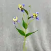 Nuevas Flores Artificiales para Boda y Decoración del Hogar, Pequeñas Orquídeas Iris Estilo Pintura al Óleo, Flores Falsas para Escaparates de Centros Comerciales y Arreglos de Paisajismo