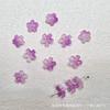 Cuentas de Vidrio de Flor de Cerezo de Cinco Pétalos Tridimensionales de 10 mm con un Agujero para Accesorios de Joyería DIY, Pasadores, Adornos para el Cabello, Materiales para Cuentas y Pulseras