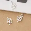 Plata pura s925 electrochapada fina artesanía mini plata lisa 6mm trébol de cuatro hojas colgante anillo pulsera DIY accesorios de joyería de plata materiales