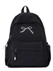 Mochila Bordada con Lazo Rosa Suave Color Melocotón Estilo Japonés Coreano Dulce Girly Estudiante Fiesta Para Clase Salida Mochila Escolar Pequeña
