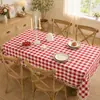 Toalha de Mesa Xadrez com Franjas, Impermeável e Lavável, Toalha de Mesa Retangular para Uso Doméstico, Capa de Mesa de Centro Atacado, Impermeável e à Prova de Óleo