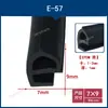 Tira de sellado en forma de E Silicona resistente a altas temperaturas / Caucho resistente al envejecimiento Válvula de horno Caucho de puerta de armario de refrigerador