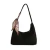 Bolso de hombro grande de gamuza de alta gama para mujer, perfecto para otoño e invierno, con un diseño retro y minimalista, adecuado para ir al trabajo.