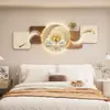 Pintura Decorativa Moderna Minimalista para Dormitorio Banderín con Luz LED Pared de Fondo del Dormitorio Principal Pintura Creativa de Alto Nivel