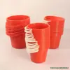 Balde Vermelho Pequeno para Arte, Balde Pequeno Portátil para Água, Balde de Plástico de Morango para Pintura, Balde para Pincéis, Balde de Tinta para Coleta de Ovos