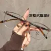 5019 Óculos Quadrados Diários com Armação Tortoise e Lentes Anti-Luz Azul Unissex Fabricante Venda Direta no Atacado Design Armação Cinza Hastes Tartaruga Óculos Sem Grau