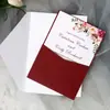 En stock tarjeta de felicitación con foil en caliente Año Nuevo Día de San Valentín deseos de cumpleaños mensaje ramo de flores tienda arte floral tarjeta simple pequeña