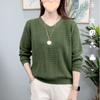 Camiseta Básica Tricot Casual para o Dia a Dia Outono/Inverno 2026 Nova Top Elegante de Alta Qualidade Camisa Básica Tamanho Grande Camisa Pequena
