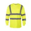 Ropa Reflectante para Exteriores Transfronteriza, Protección Solar, Tela de Ojo de Pájaro Transpirable, Camiseta Reflectante de Cuello Redondo, Ropa Reflectante de Alta Visibilidad para Construcción