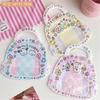 Bolsa Autoadhesiva Portátil de Dibujos Animados Linda Bolsa para Guardar Joyería para Niña Objetos Pequeños Snacks para Estudiante Bolsa de Embalaje Autoadhesiva Suave y Linda