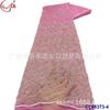 Touca de largura total com miçangas, bordado fino, renda em malha, acessórios, vestido fresco, roupa de noite, tecido de renda