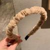 Aro para el pelo plisado de malla dulce de estilo japonés y coreano para celebraciones de Internet, súper hada, retro, de color sólido, para lavarse la cara, accesorios para el cabello que combinan con todo para niñas de Corea del Sur.