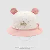 Chapéu de Pescador Leve e Respirável para Bebê, Chapéu Bucket Doce de Princesa Estrelinha, Chapéu de Sol Infantil Colorido Macio e Fofo Estilo Coreano