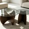 Mesa de centro pequena, forma simples e única, para sala de estar, uso doméstico, mesa lateral de sofá, mesas de varanda, mesa de centro redonda pequena minimalista italiana