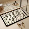 Alfombrilla de Baño Transfronteriza, Alfombrilla de Baño Absorbente de Agua Antideslizante, Alfombrilla de Tierra de Diatomeas para Puerta de Inodoro, Alfombrilla de Piso Fácil de Limpiar de Secado Rápido