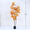 Ficus Lyrata Artificial para Interiores, Planta Decorativa Grande de Piso en Maceta para Hotel y Centro Comercial, Decoración Suave y Paisajismo