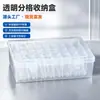 Caixa de armazenamento transparente de grande capacidade Flip Compartment Storage Organize Box Desktop Plastic Caixa de armazenamento multifuncional à prova de poeira