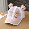Gorro de bebé niño estilo chino con panda, gorra de malla para protección solar de verano, gorra de béisbol transpirable de malla completa para niños