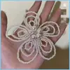 Grampo de Cabelo Flor de Pérola Exquisito Feito à Mão Estilo Coreano Atmosfera de Alto Padrão Coque de Cabelo Parte de Trás da Cabeça Presilha Tubarão Penteado Acessórios de Cabelo