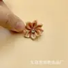 Mancha de 3 cm de nueve esquinas con taladro cinta de poliéster flor pequeña cosida a mano tocado diy accesorios de ropa juguete flor de tela hecha a mano