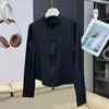 Traje de Yoga Súper Adelgazante con Sensación de Segunda Piel, Cuello Alto, Cremallera, Ajustado, Secado Rápido, Ropa de Fitness para Correr, Protección Solar, Chaqueta 12923