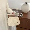 Shorts de Verão para Bebê Menina Bordado de Coração Infantil Doce Barra com Babados Soltos Respiráveis Versáteis Bloomers Roupa Infantil