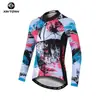 Ropa de Ciclismo Otoñal Xingheng Letra Nueva para Mujer Ropa y Pantalones de Ciclismo Transpirables Ropa de Ciclismo Estampada Top Largo
