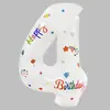 Balões Brancos Impressos com Números de 32 polegadas para Meninas e Decorações de Balão de Aniversário Infantil Balões de Folha de Alumínio Atacado