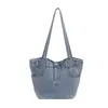 Bolso de Hombro de Mezclilla Casual Artístico para Mujer, Nuevo Simple Retro de Verano 2026 Bolso Cubo de Gran Capacidad