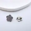 Fecho de Coração em Cobre Banhado a Ouro com Microincrustação de Zircônia Pulseira com Contas de Cristal Fecho de Ponta Acessórios para Joias DIY