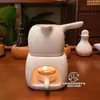 Olla de Aceite Esencial para Spa Tailandés Salón de Belleza Cerámica Hoja Botella de Aceite Esencial Aromaterapia Mezcla Dispensación Bandeja de Spa Set