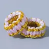 Nudo Plano DIY Rollo Nudo de Piña Pulsera Collar Cuerda Trenzada Cuentas Espaciadoras Accesorios Tejido a Mano Bucle de Hilo