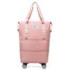Bolsa de viaje de gran capacidad con ruedas universales desmontables, bolsa de consignación portátil de doble capa, bolsa de gran capacidad con ruedas.