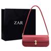 Hong Kong comprando bolso rojo tipo baguette de alta calidad para mujer, nicho, bolso de axila, bandolera única, bolso de novia para boda, regalo del Día de San Valentín