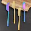 Directo de fábrica cuchillo para queso de acero inoxidable cuchillo para mantequilla color plateado cuchillo para queso dorado herramientas para hornear venta al por mayor transfronteriza