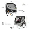 Remolque para mascotas de jardín al aire libre personalizado de fábrica para perros pequeños, remolque para perros para paseos al aire libre, remolque para bicicletas, Europeo