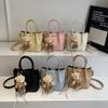 Bolso pequeño texturizado para axila para mujer 2025 Primavera Nueva Moda Versátil Bolso de hombro Diseño de nicho Bolso satchel Bolso tipo cubo