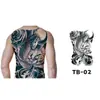 Tatuaje Temporal de Hierbas para Mitad de Espalda Pegatina Dragón Geisha Chhao Yun Pegatina de Tatuaje para Espalda Pegatina de Tatuaje Semi-Permanente de Jugo para Espalda