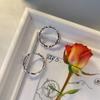 Aretes de Hebilla Slub S925 Tremella Aretes Simples Exquisitos para Mujer Combinan con Todo Plata Esterlina Chapado en Oro Zircón 16 mm