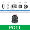 Conector impermeável de nylon poroso para cabo M20/PG16 conector de plástico Cabeça Grande selada para cabo trava fixa porca de fixação