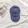 Gorra de Béisbol de Estilo Coreano, Sencilla y a la Moda, con Bordado de Letras para Mujer, Diaria Casual, para Circunferencia de Cabeza Grande, Sensación de Alta Gama, Gorra de Pico Secado Rápido