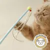 Palo de campana de lana natural para gatos, juguete de entretenimiento automático para enriquecimiento de gatos, duradero y resistente a la masticación, venta al por mayor de fabricante de artículos para mascotas
