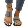 Comercio electrónico transfronterizo, sandalias planas para mujer de talla grande para el verano de 2026, ligeras y cómodas, en estilo europeo y americano