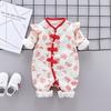 Bebé Niña Manga Larga Mantenedor de Calor Conjunto Recién Nacido Estilo Antiguo Niña Primavera y Otoño Forrado de Felpa Ropa para Salir y para Casa